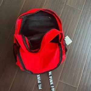 VICTORIA SECRET Pink Padded Campus Backpack with laptop sleeve (hot coral color) PINK Victoria main image 2